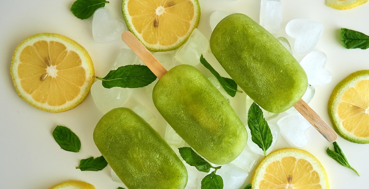 fruit popsicles in molds