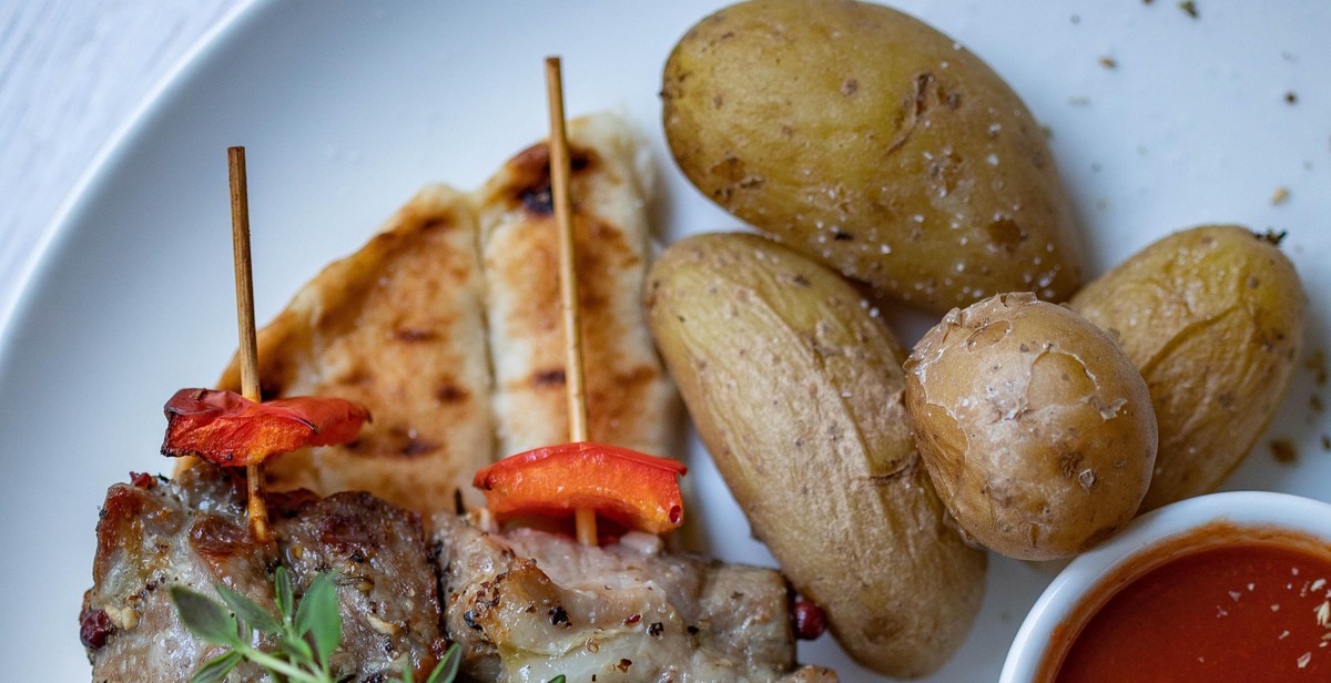 grilled vegetables on a plate