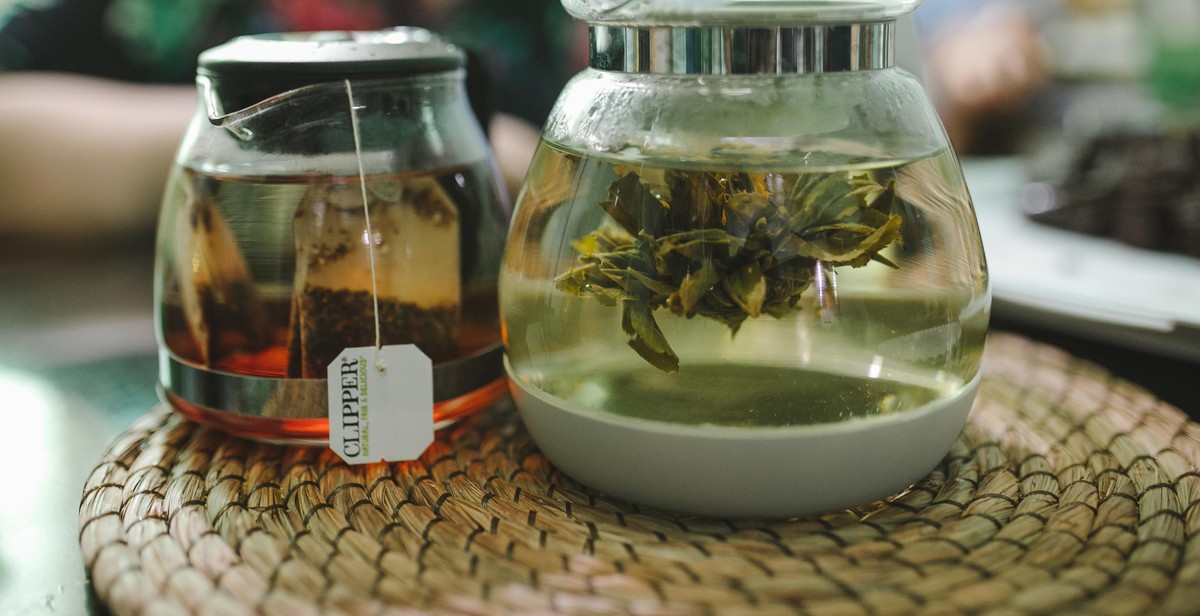 herbal tea brewing