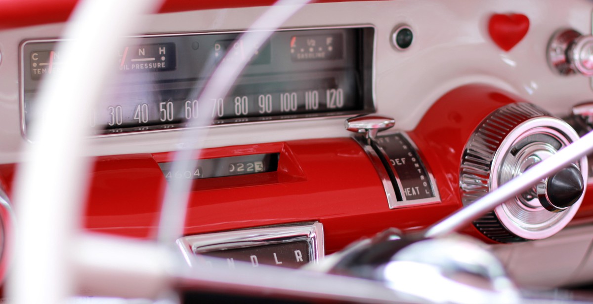 Oldtimer car interior