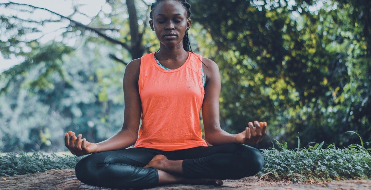 person meditating