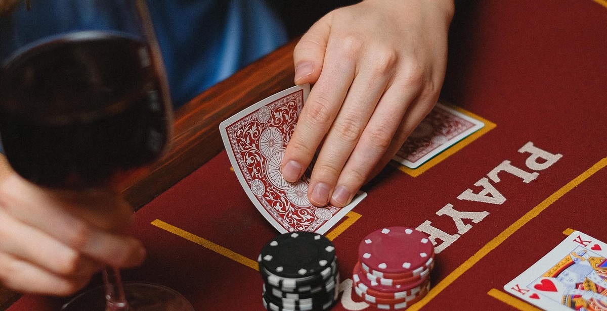 poker player with chips