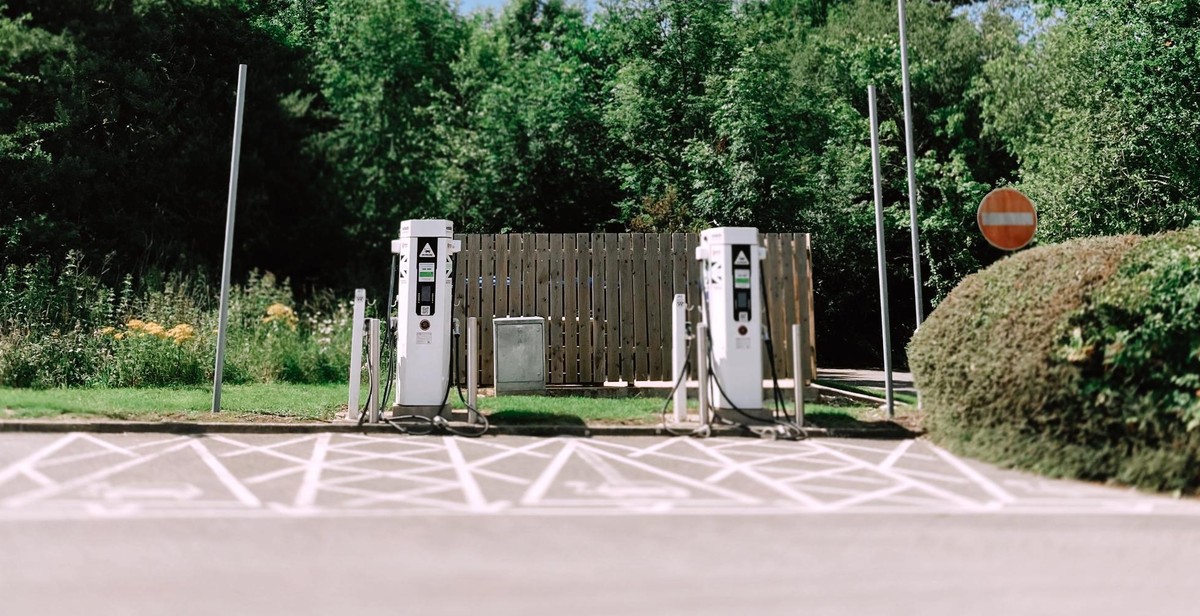 public electric car charging station