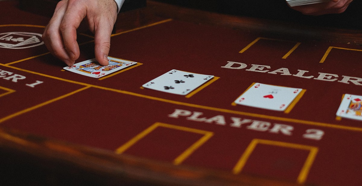 Texas Hold'em Poker table and cards