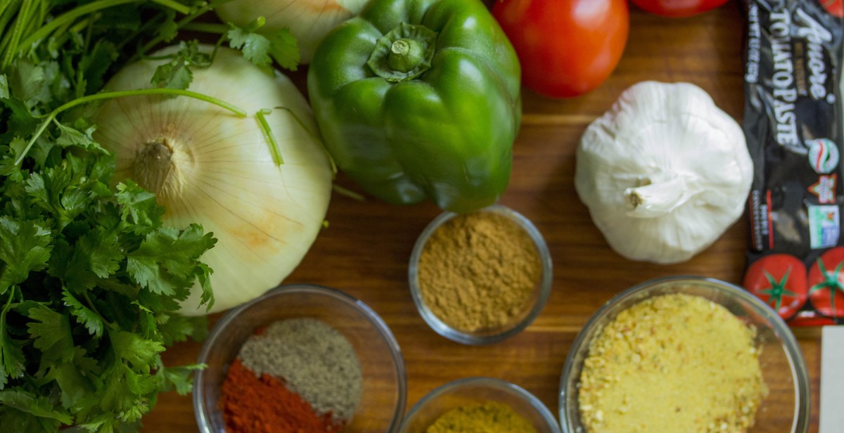 Vegetable Biryani ingredients