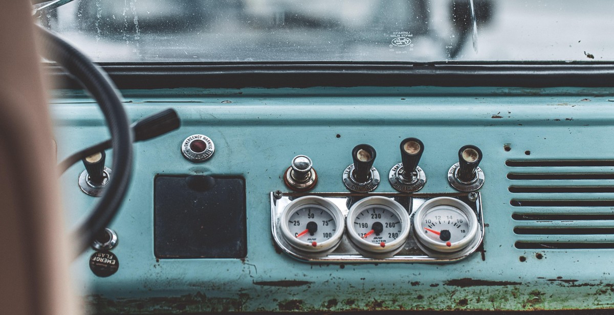 vintage car interior