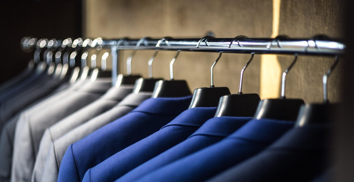 Woman organizing her wardrobe