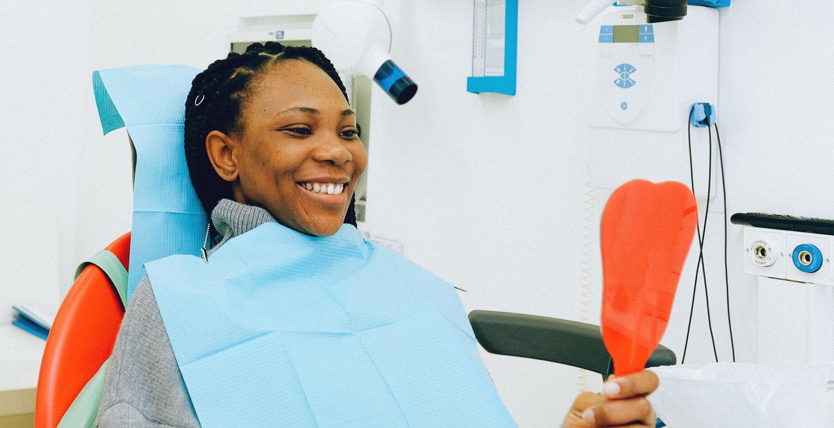 smiling patient after dental x-ray